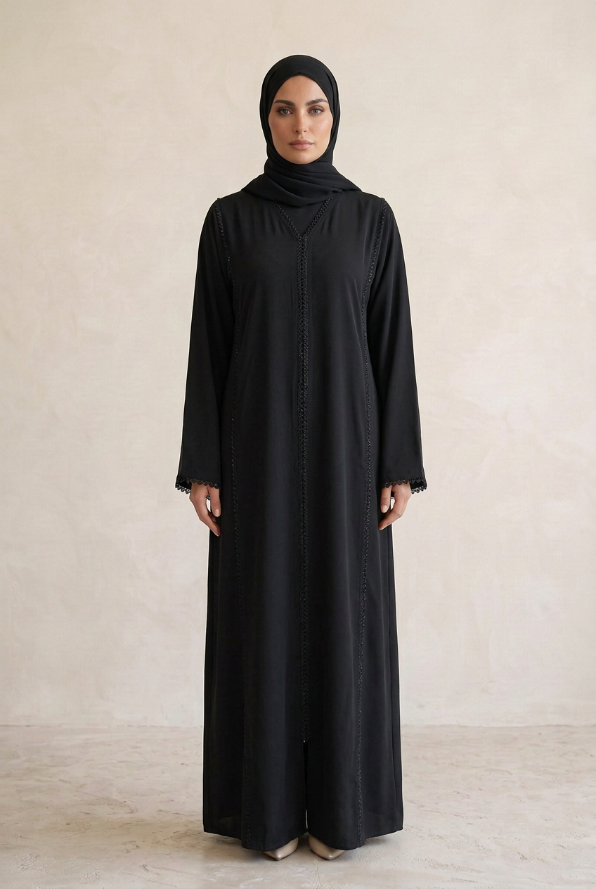 Abaya negra/ Encaje