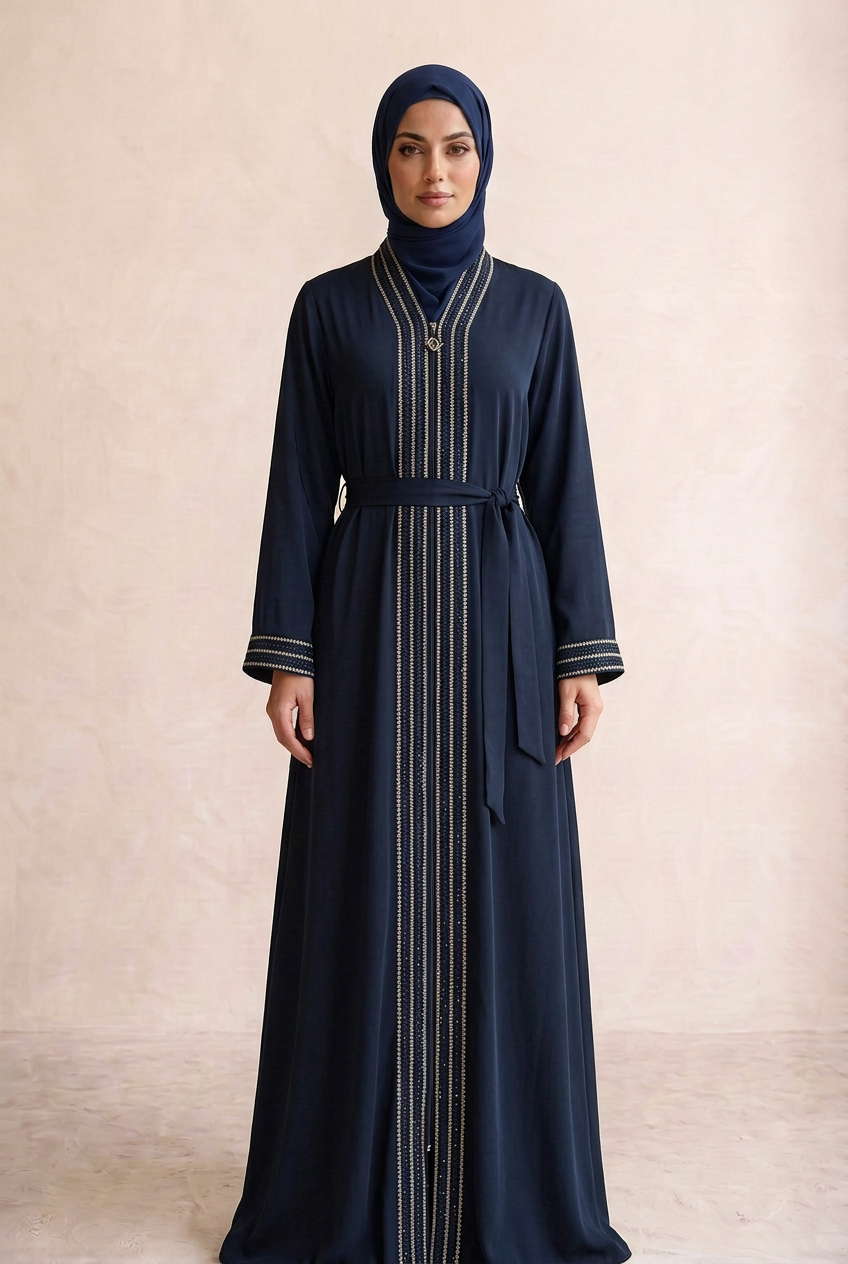 Abaya cremallera