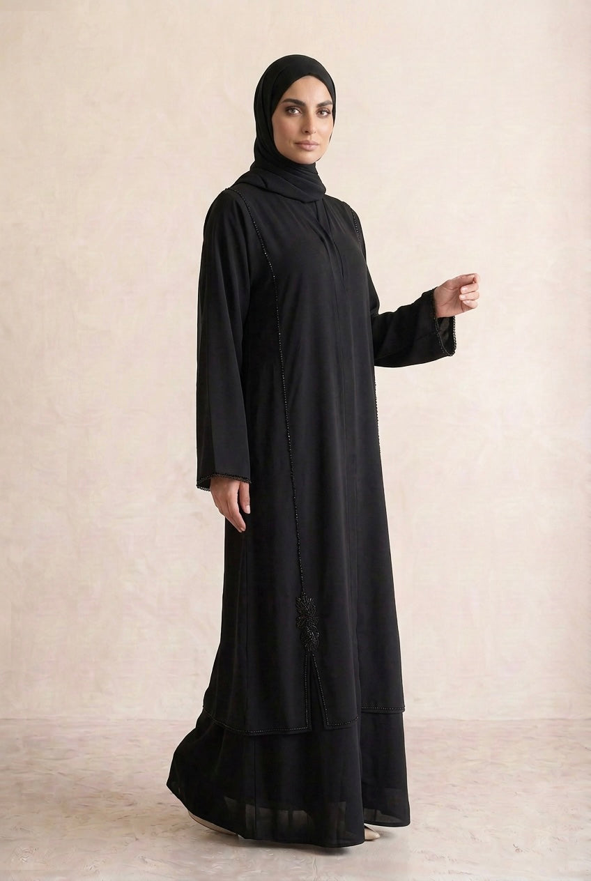 Abaya pedrería bordada