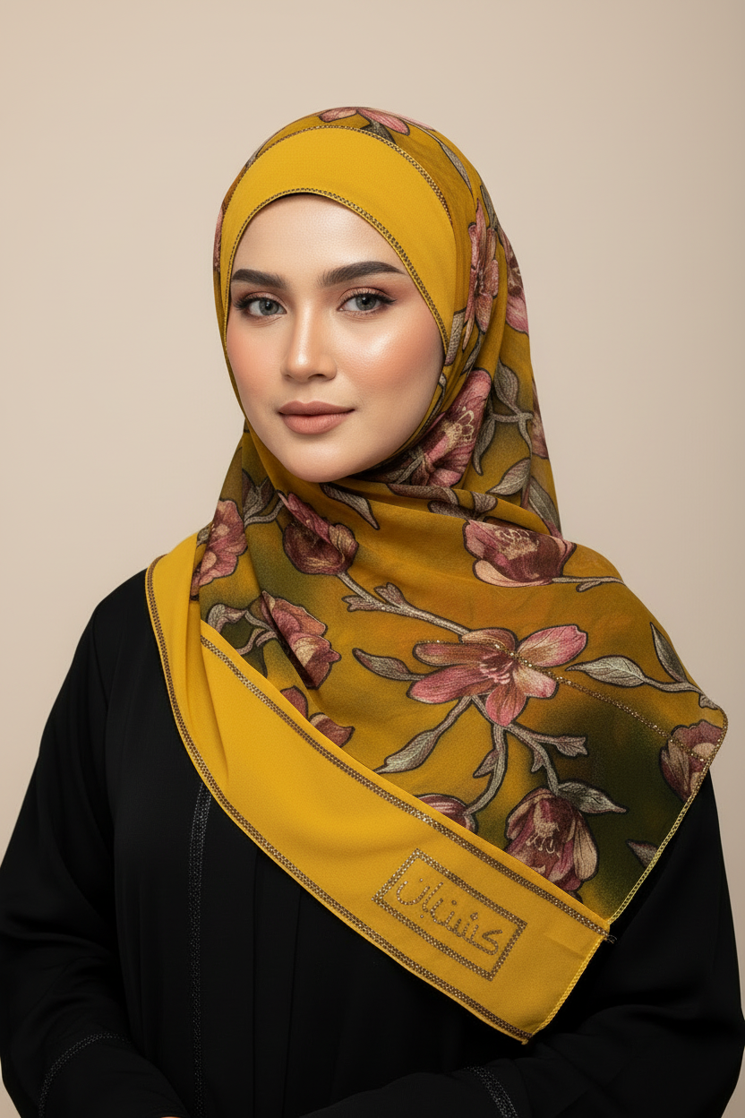 Emirati Luxe Floral Hijab