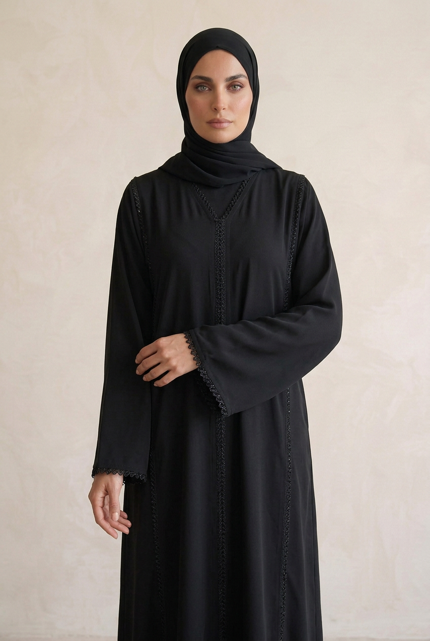 Abaya negra/ Encaje