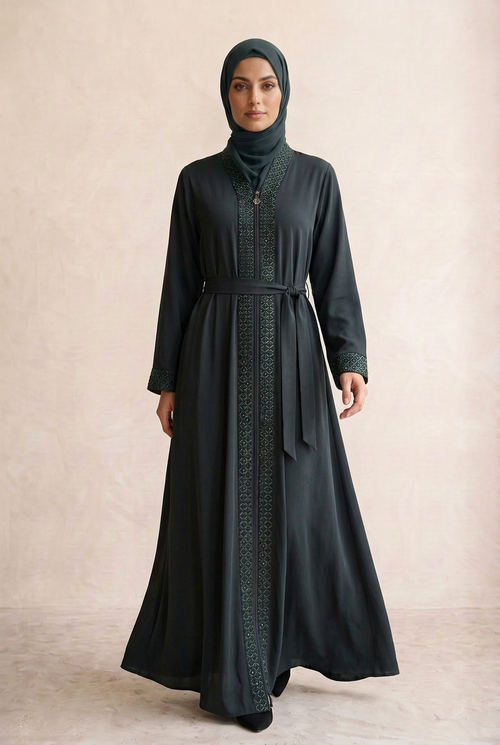 Abaya cremallera