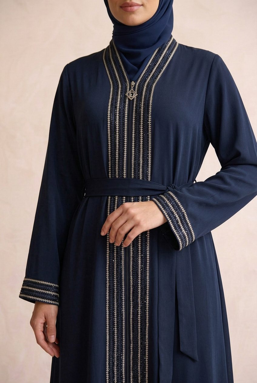 Abaya cremallera