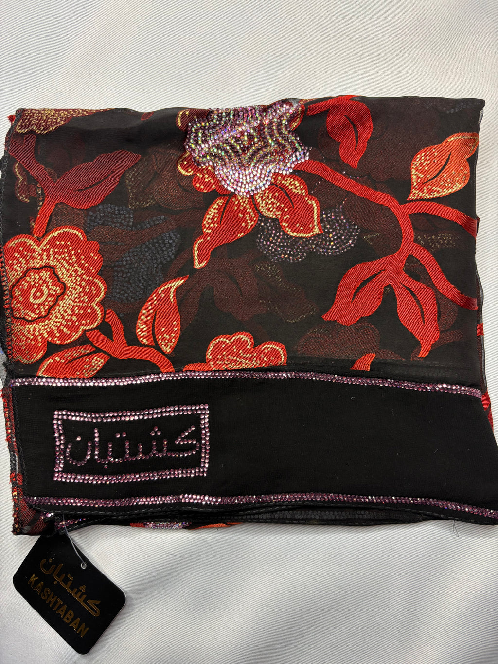 Emirati Noir Floral Hijab