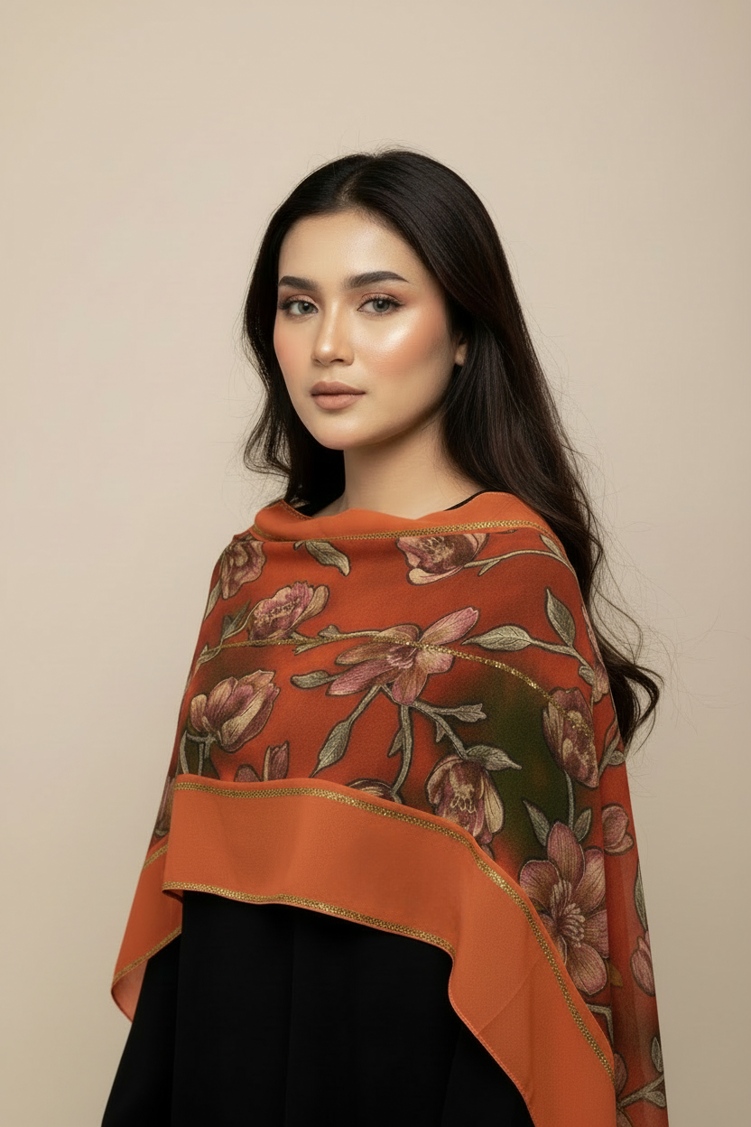 Emirati Luxe Floral Hijab