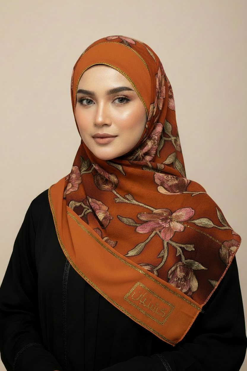 Emirati Luxe Floral Hijab