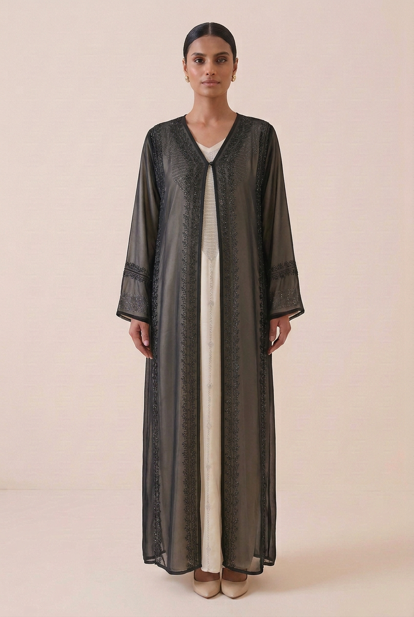 Abaya semi transparente