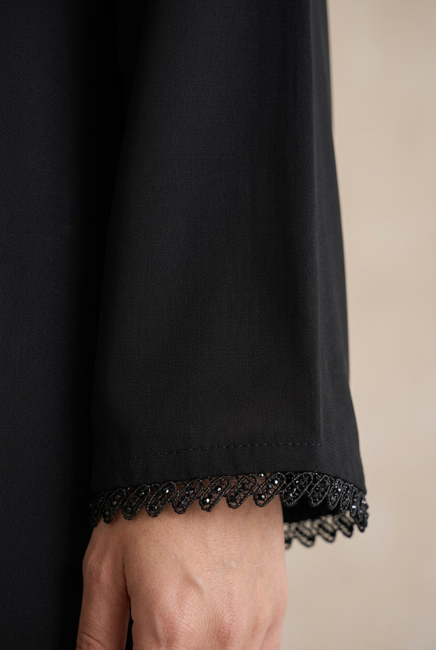 Abaya negra/ Encaje