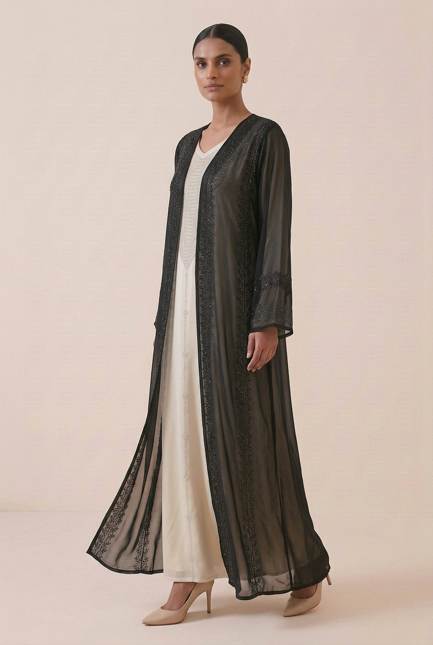 Abaya semi transparente