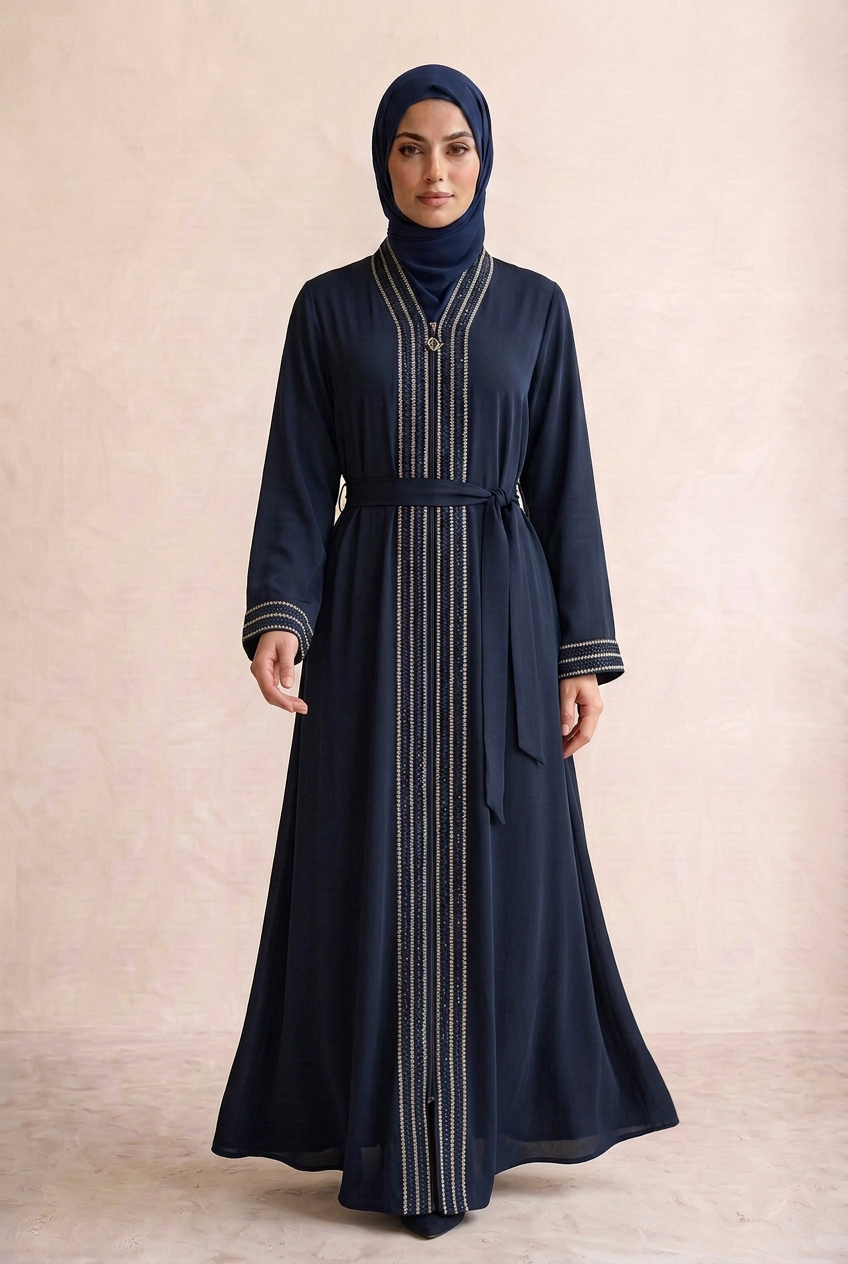 Abaya cremallera