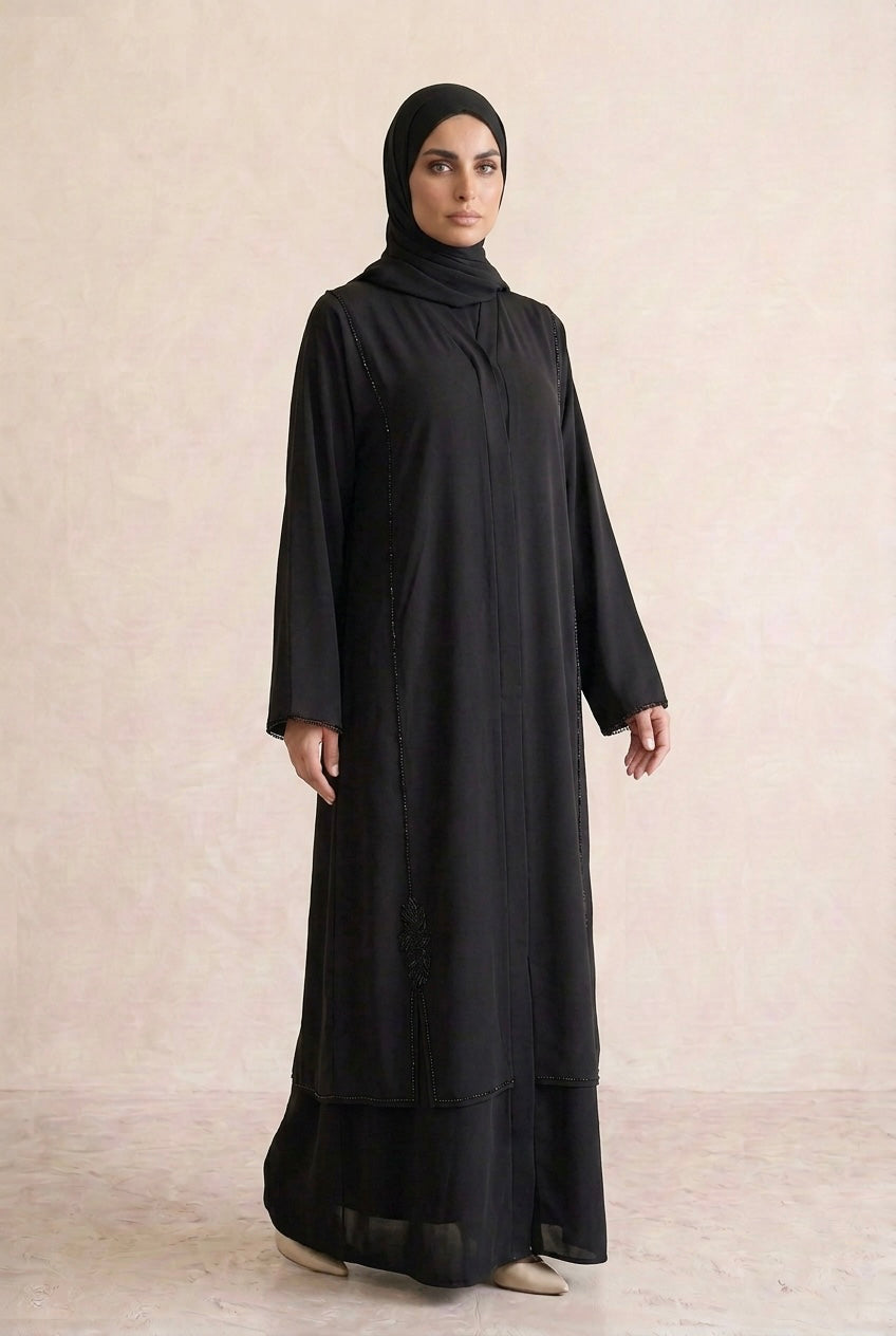 Abaya pedrería bordada