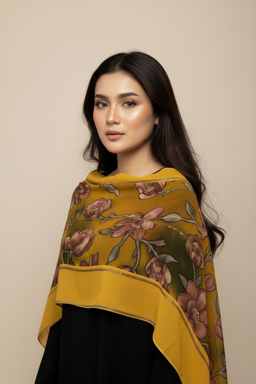 Emirati Luxe Floral Hijab
