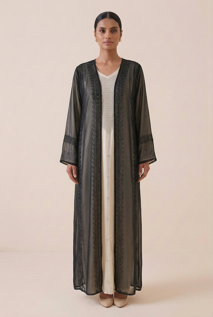 Abaya semi transparente