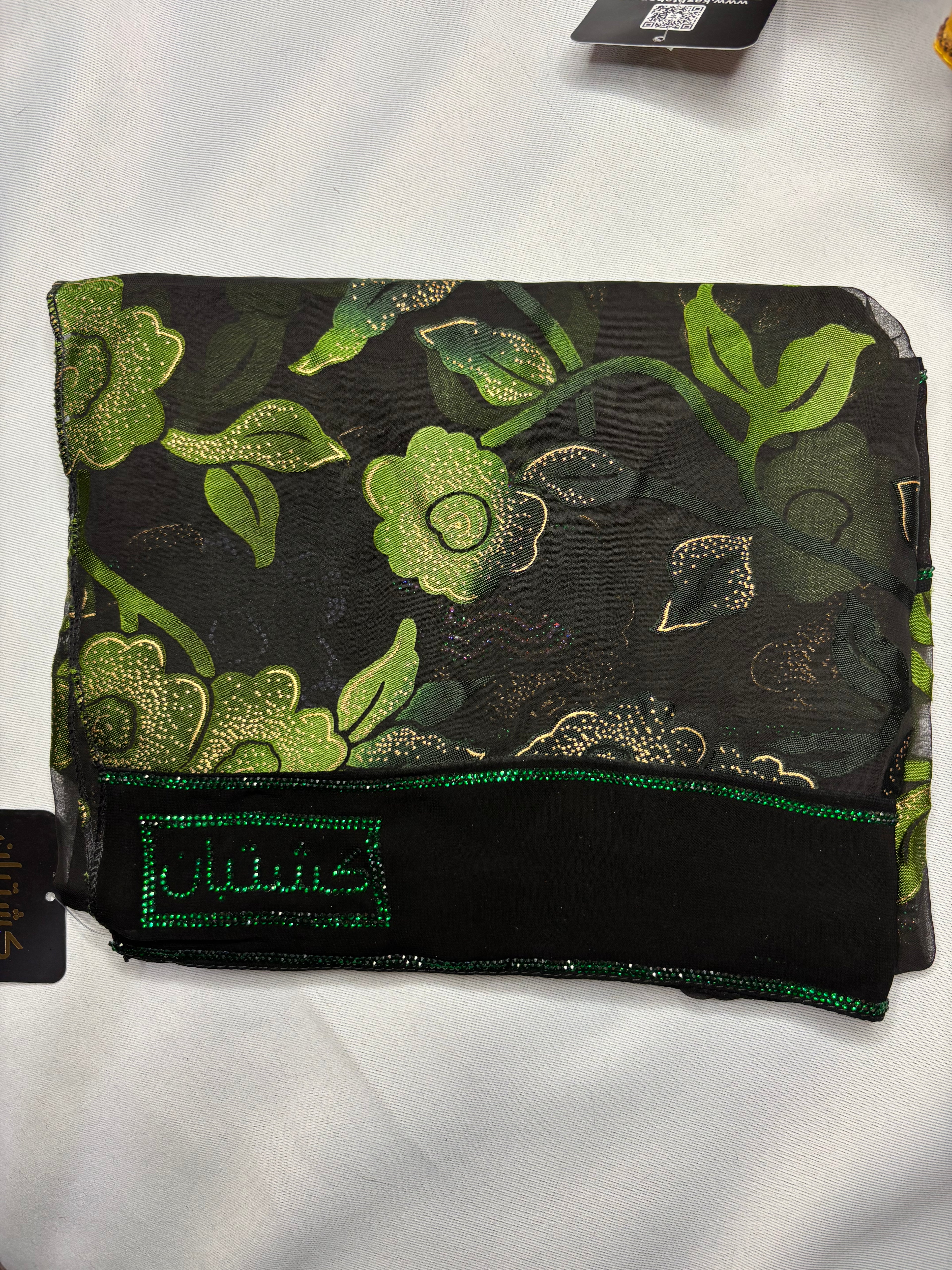 Emirati Noir Floral Hijab