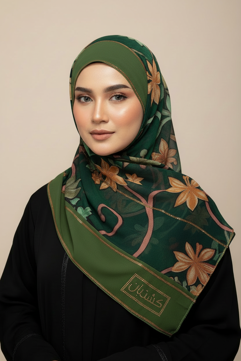 Emirati Luxe Floral Hijab