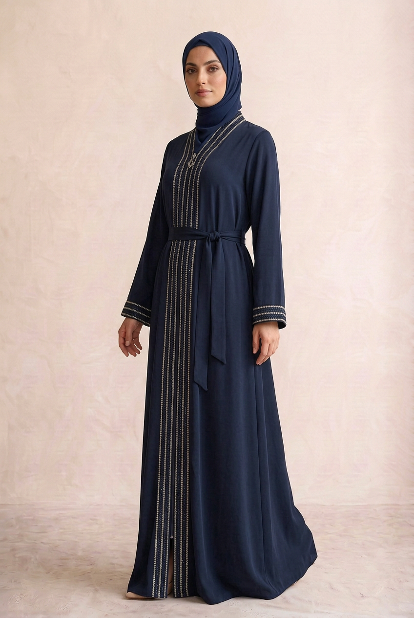 Abaya cremallera