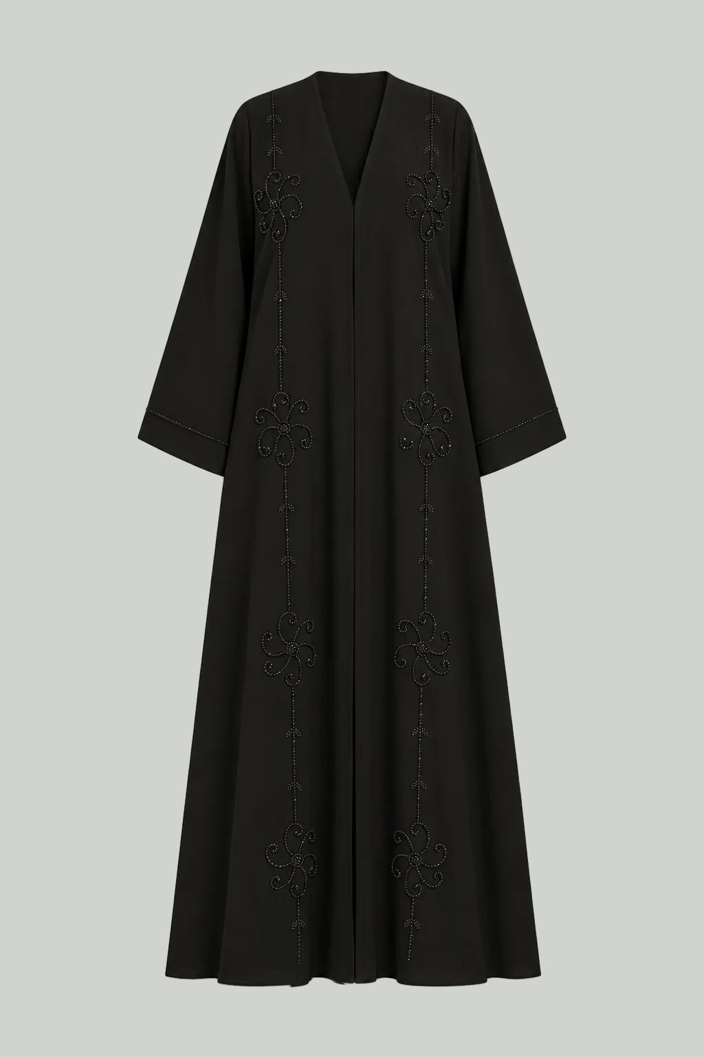 Abaya bordada en pedrería