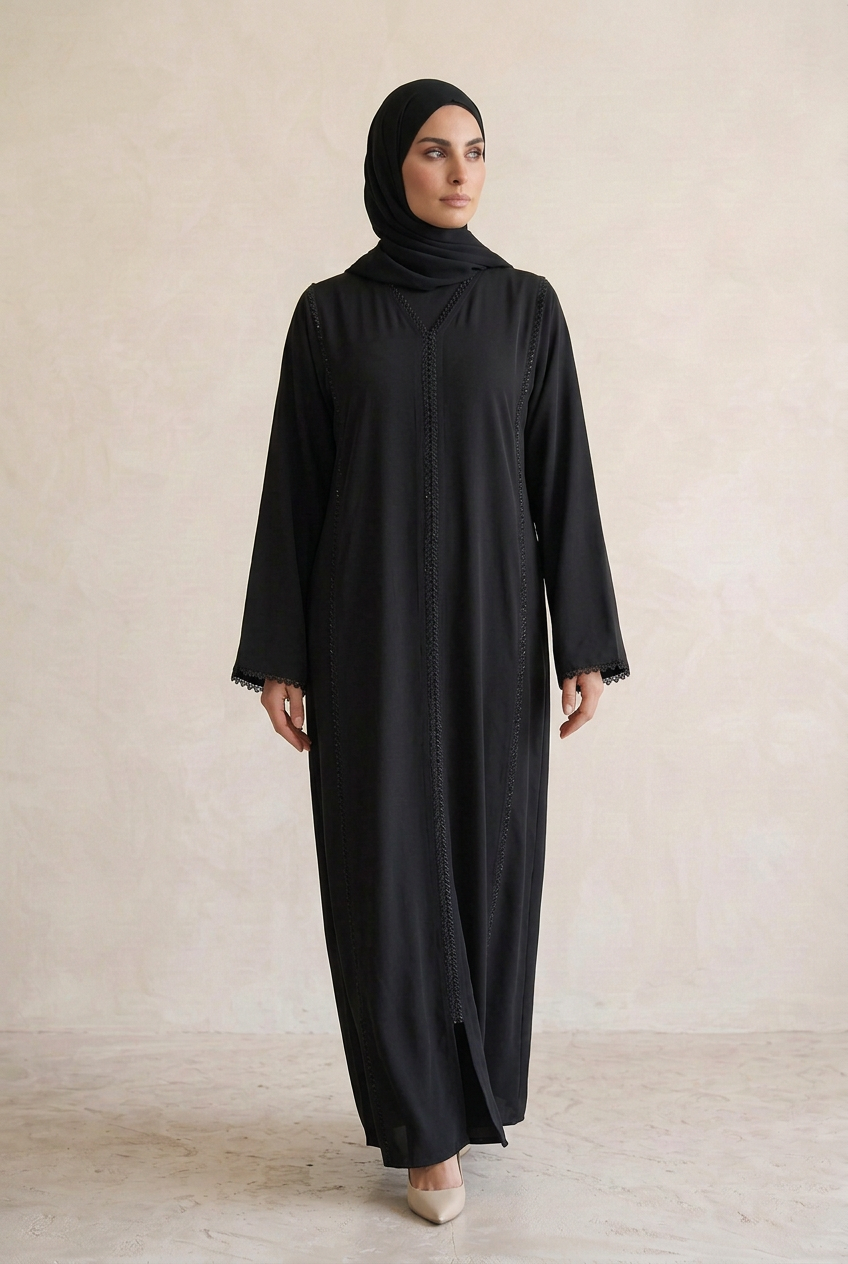 Abaya negra/ Encaje