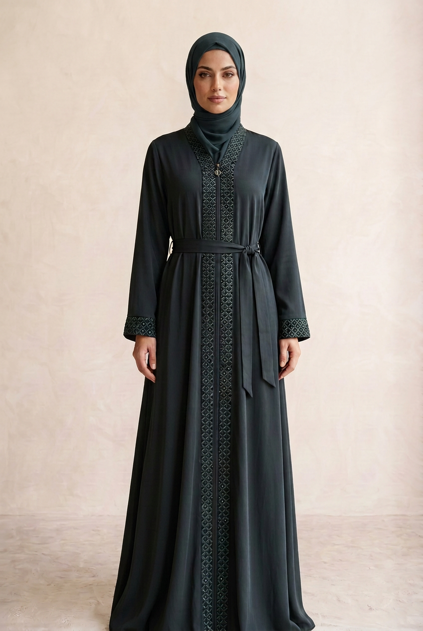 Abaya cremallera